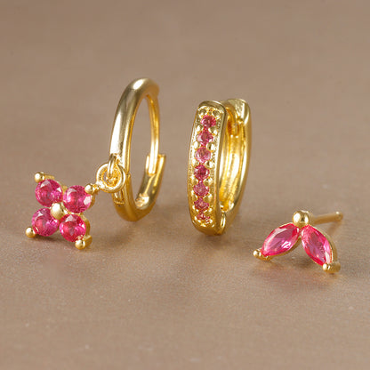 Rhinestone Earring Set – Hoops & Studs, Sparkling