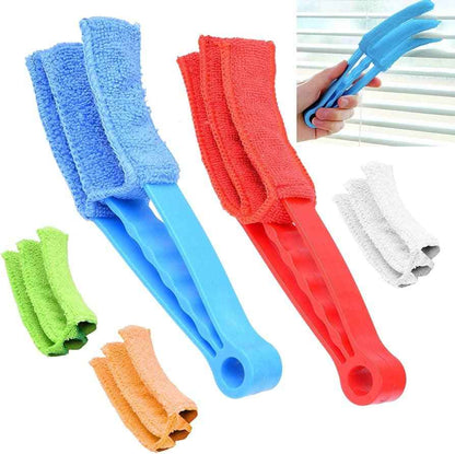 3-in-1 Blinds & AC Vent Cleaning Brush with Microfiber Sleeves – Multipurpose Dust Remover Tool