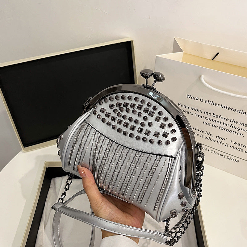 Women's Fringe Chain Retro Shell Bag