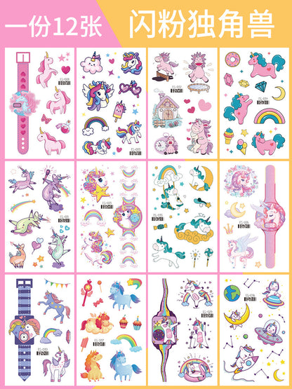 Cartoon Glitter Tattoo Stickers