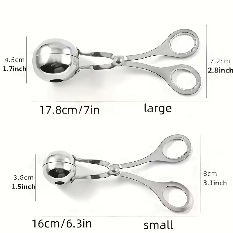 Non-Stick Meatball Maker, Stainless Steel Meatball Scoop With Long Handle