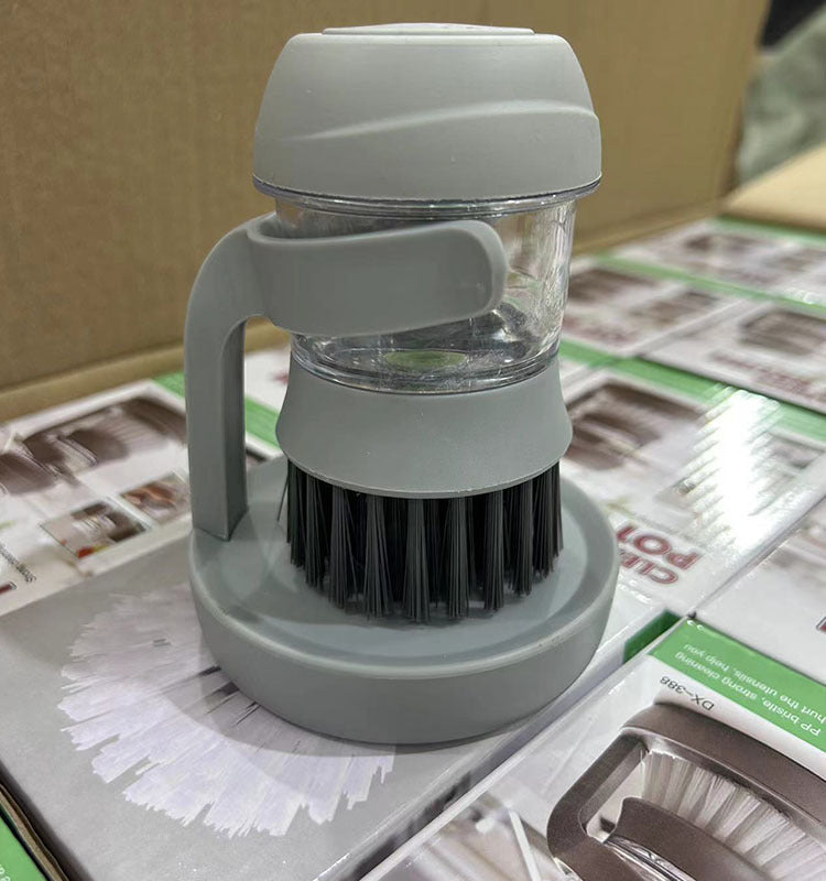 Soap Ease Soap Dispenser Brush – Press, Soap Comes Out Through Bristles, Refillable & No-Mess