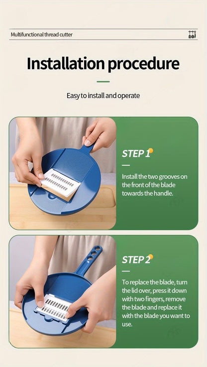 12-in-1 Multifunctional Vegetable Chopper – Easy Slicing&Grating for Everyday Cooking