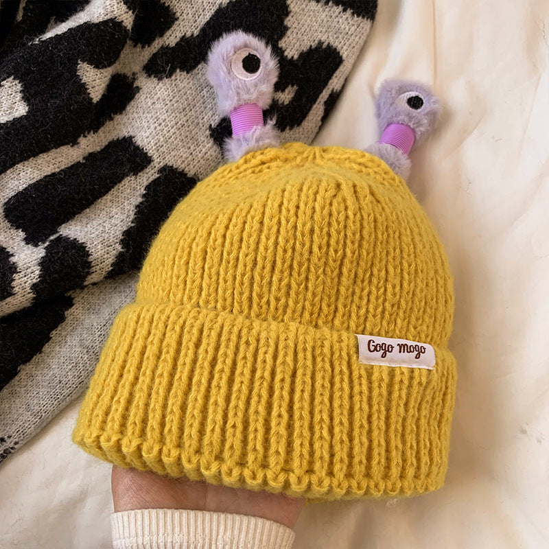 Cute Glowing Little Monster Knit Hat