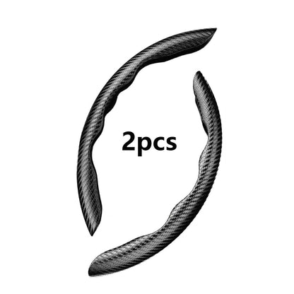 Carbon Fiber Silicone Anti-Slip Car Steering Wheel Cover - Universal Fit