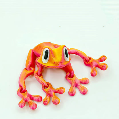 Trending 3D Magnetic Frog Figurine with Movable Joints, Fun Decorative Fridge Magnet