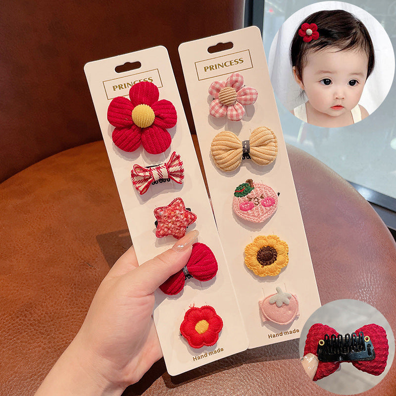 Baby Fetal Hair Clip 5pcs –Sweat-Absorbing & Breathable | Cute Hair Accessory