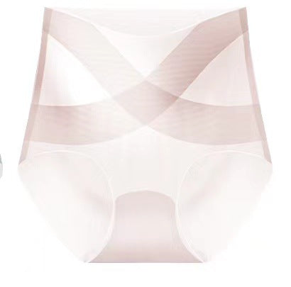 Women's High-Waist Seamless Cooling Gel Fabric Panty Set – High-Waist Cross-Waist Design