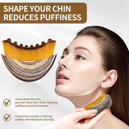 Facial Contour & Lymphatic Drainage Brush – 5-Minute Daily Face Lift, Reduce Puffiness & Double Chin