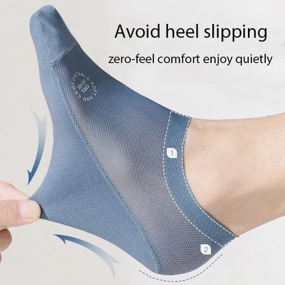 Summer Men's Thin Mesh Breathable Invisible Socks