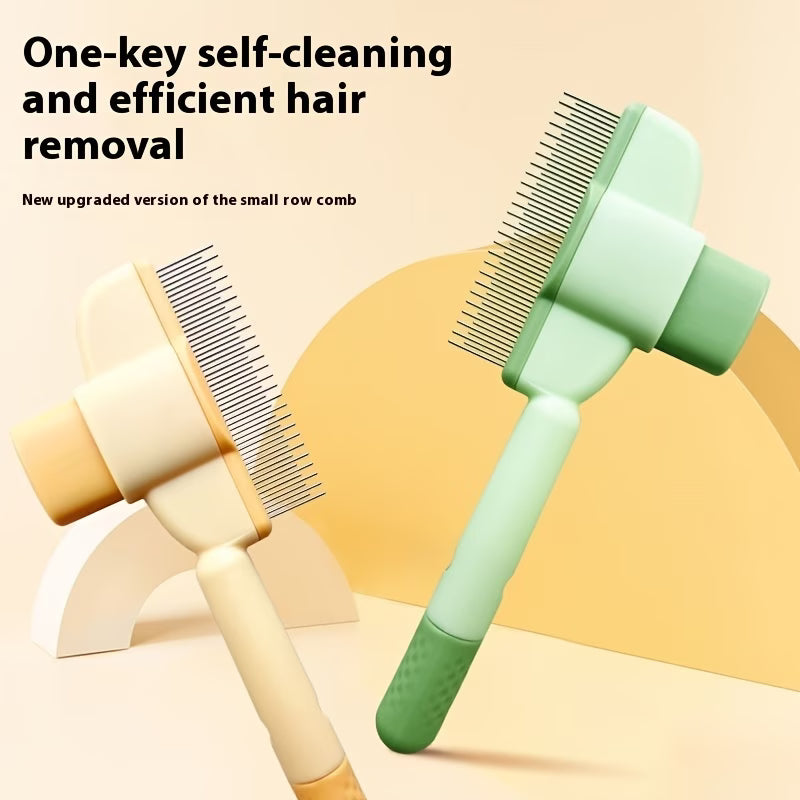 Portable Self-Cleaning Pet Brush – Comfortable Grooming Comb for Cats, Dogs & Small Pets