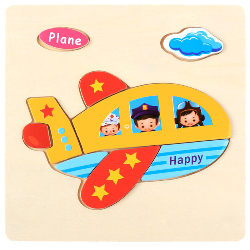 3 Pcs——Wooden Animal Puzzle Educational Toy for Kids