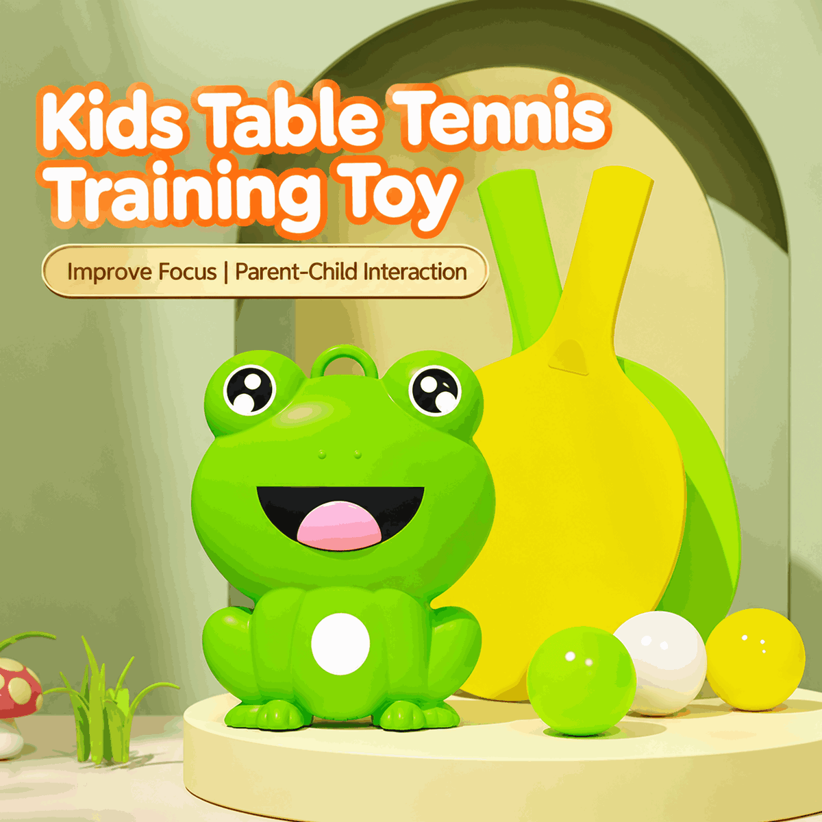 Hanging Frog Table Tennis Trainer – Home Kids & Parent-Child Sensory Training
