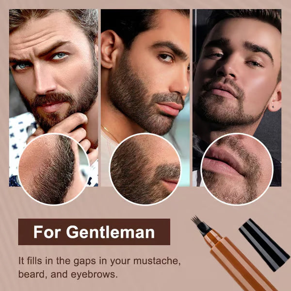 ✨Waterproof Four-tip Beard and Eyebrow Pen