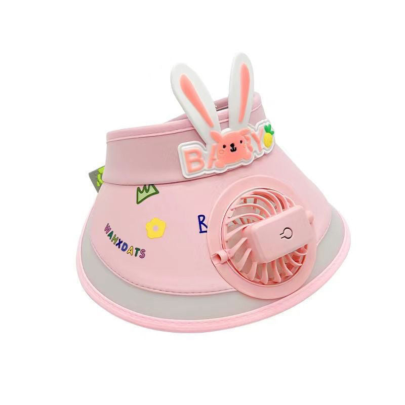 Children's Sun Hat with Rechargeable Fan