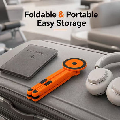 Magnetic Aluminum Stand – Universal for Phone, Tablet & Laptop, Also Doubles as Selfie Stick