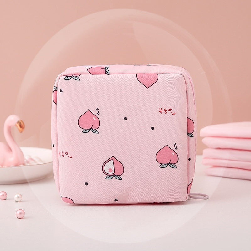 Creative Minimalist Sanitary Pad Storage Bag, also suitable for cosmetics, keychains, and data cables