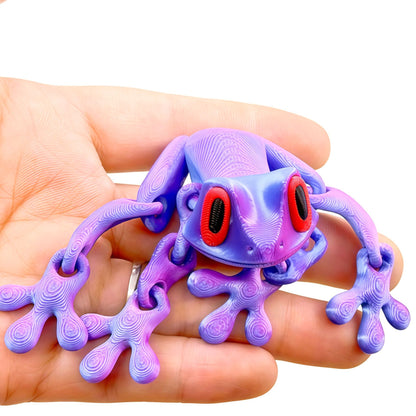 Trending 3D Magnetic Frog Figurine with Movable Joints, Fun Decorative Fridge Magnet