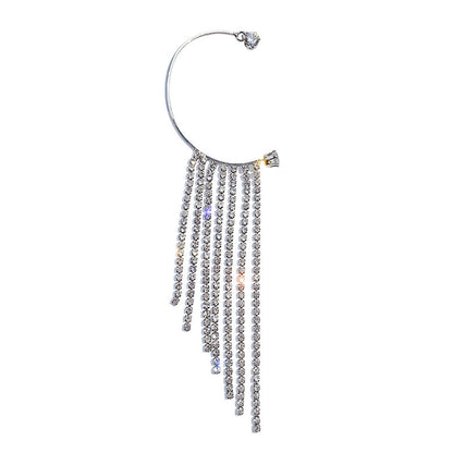 Sparkling Diamond Tassel Earrings