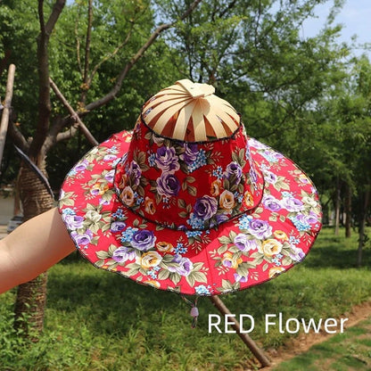 Fashionable bamboo fan hat