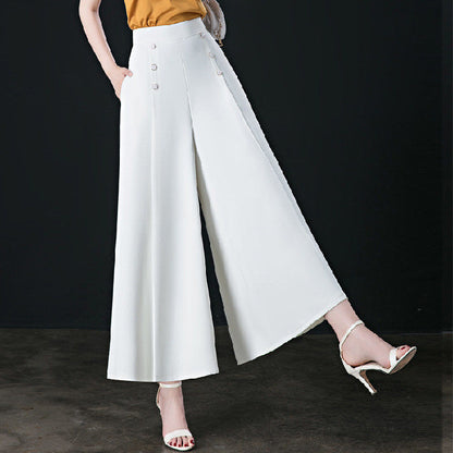 Stylish Pleated Wide-Leg Pants -Comfort & Slim