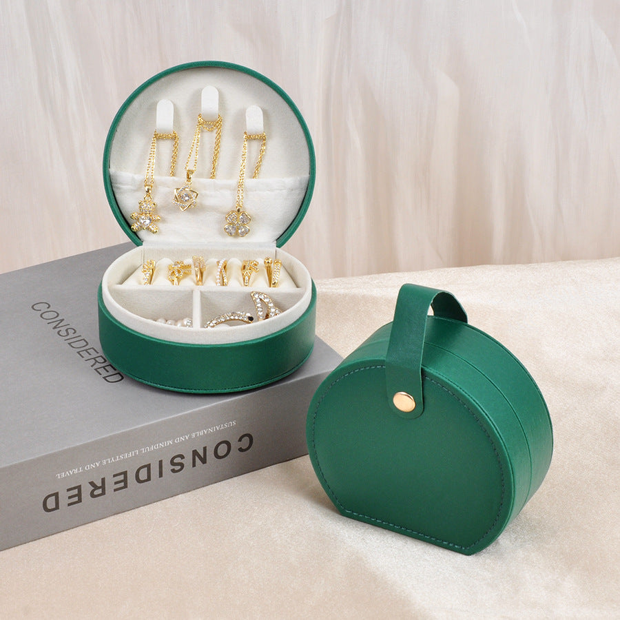 French Style Half-Round Jewelry Box – Handbag Shape & Portable