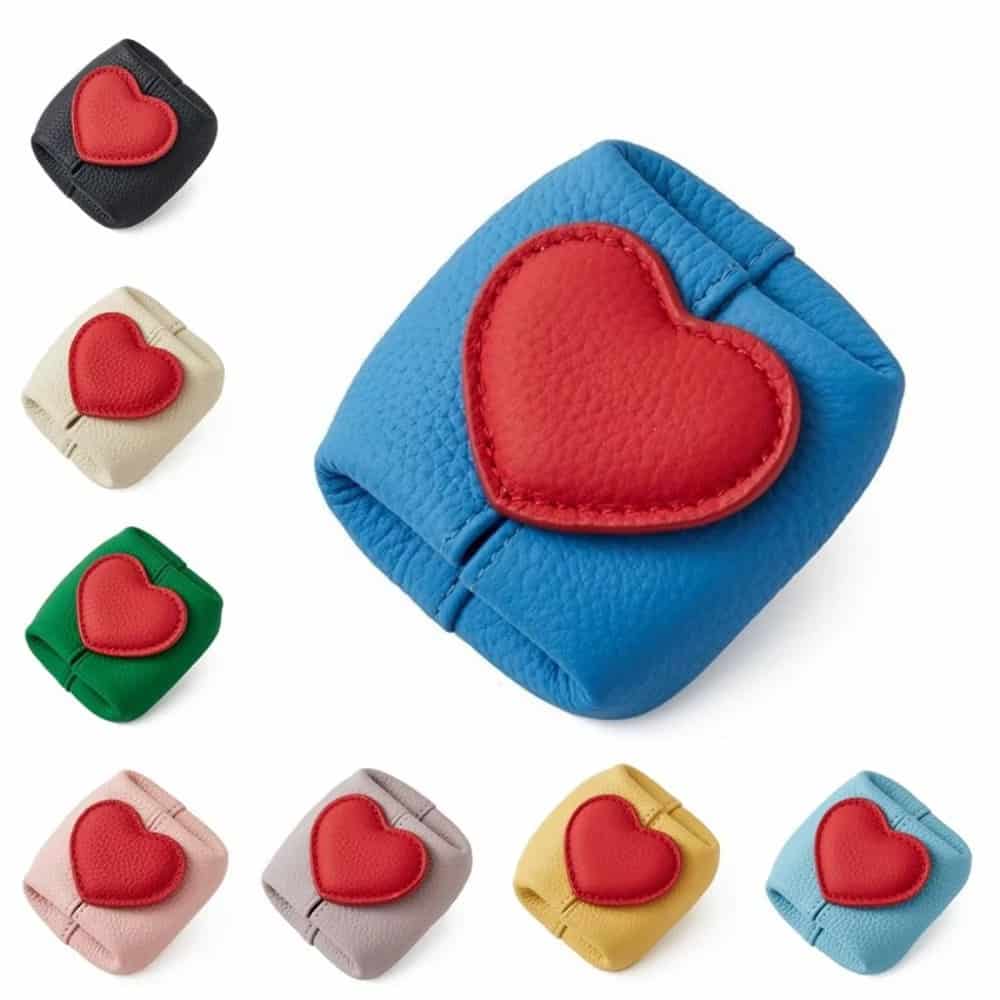 ❤️Sweetheart Mini Leather Pouch – Heart-Shaped & Compact, Jewelry & Coin Organizer, Multi-Purpose Pouch