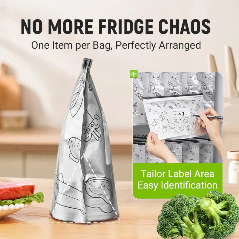 Reusable Aluminum Foil Sealable Storage Bags – Airtight & Moisture-Proof, Perfect for Fridge, Travel & Organization