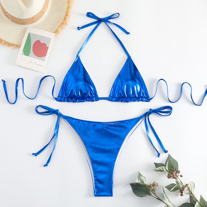 Sexy lace-up bikini swimsuit