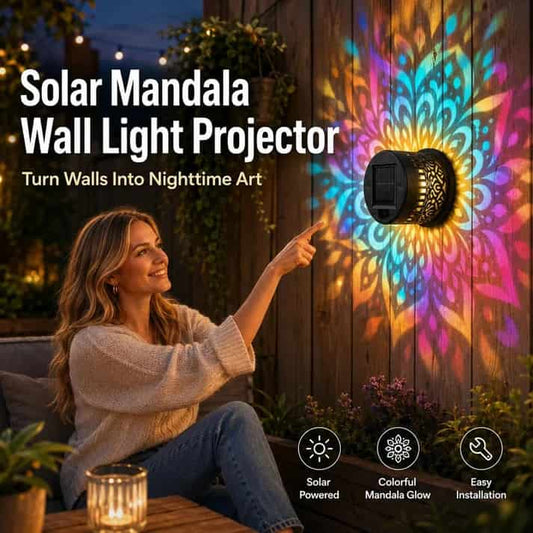 🌼 ☀️Solar Garden Projection Light – Waterproof Auto ON/OFF Outdoor Decorative Landscape Lamp