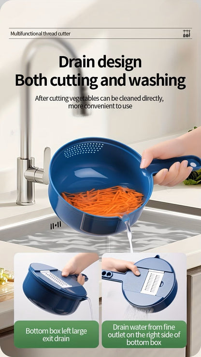 12-in-1 Multifunctional Vegetable Chopper – Easy Slicing&Grating for Everyday Cooking