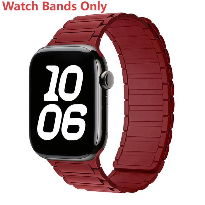 Silicone Magnetic Loop Watch Band For Apple Watch