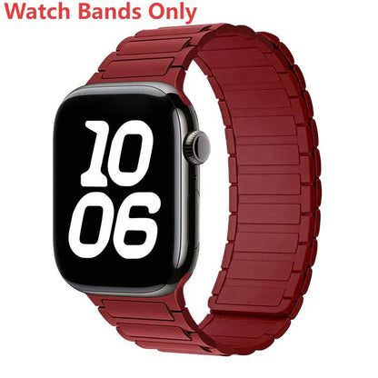 Silicone Magnetic Loop Watch Band For Apple Watch