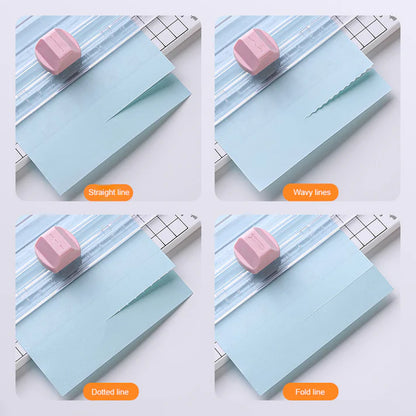 4-in-1 Paper Trimmer – Straight, Wave, Perforated & Creasing Blades
