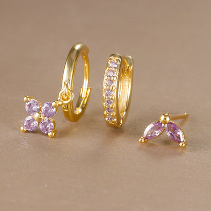 Rhinestone Earring Set – Hoops & Studs, Sparkling