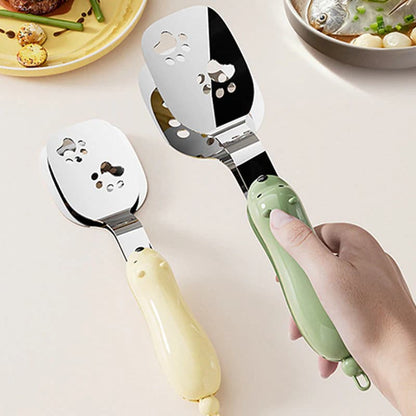 🍳 2-in-1 Lockable Oil-Draining Spatula Tongs 🔥