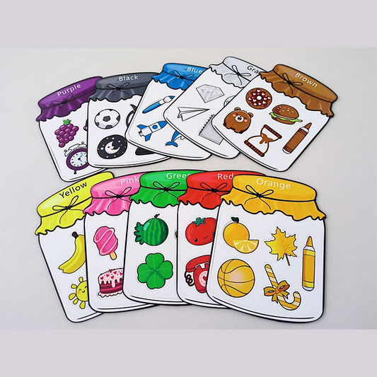 10-Color Magnetic Refrigerator Sticker Sorting Toy