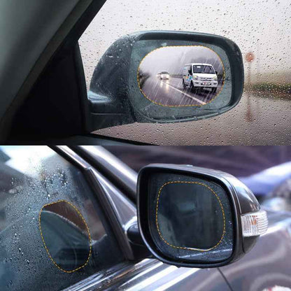 [4 PCS]Car Rear View Mirror Waterproof Film