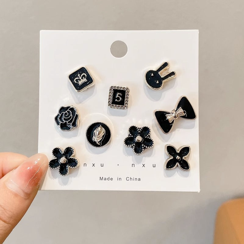 10 Pcs/Set Anti-Exposure Fixed Brooches · Pearl Rhinestone Brooch Set