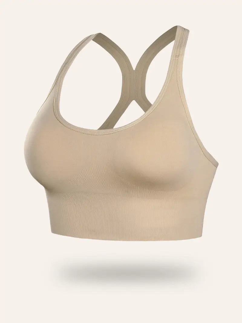 Plus Size Women's Wire-Free Bra with Removable Pads
