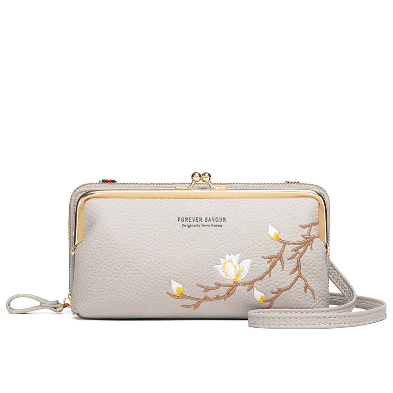 Elegant Embroidered Versatile Small Shoulder Bag