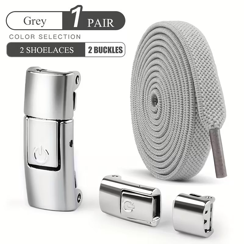 1 Pair Free-Tie Shoelaces Set for Sneakers Canvas Shoes