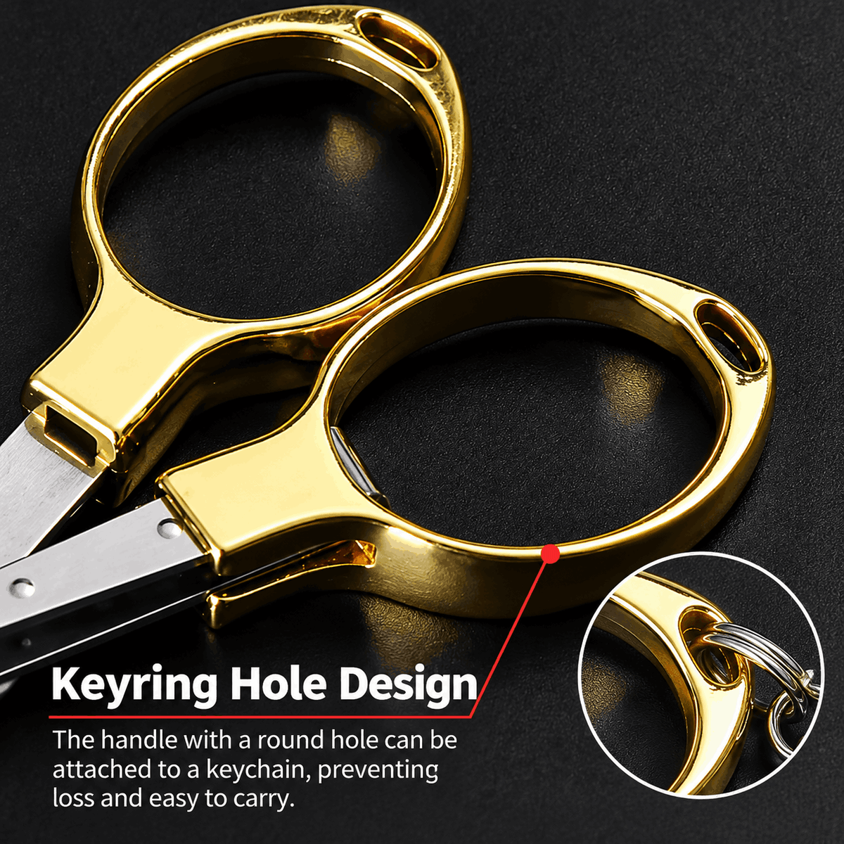 Mini Folding Scissors – Zinc Alloy 8-Shape Stretch Design, Multi-Purpose for Paper, Outdoor, Travel & Fishing