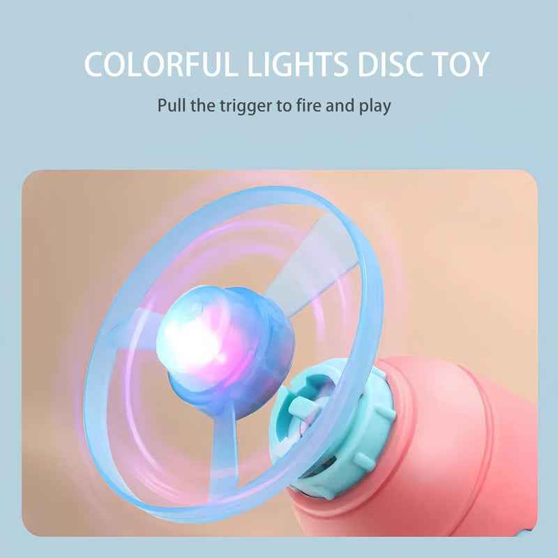 🐱Interactive LED Flying Disc Launcher – Disc & Spinning Top 2-in-1, for Cats & Dogs