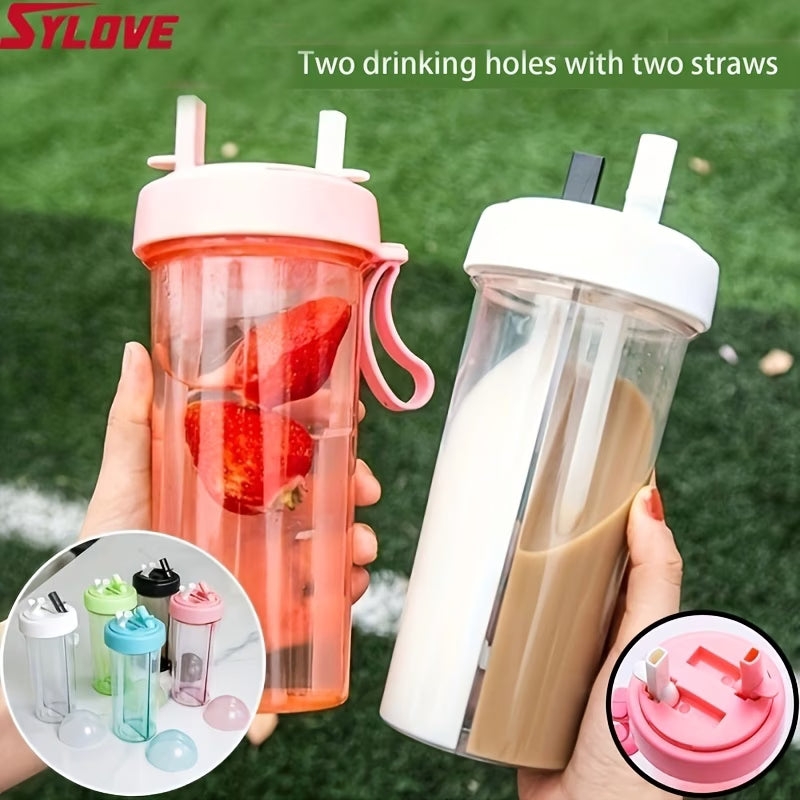 Outdoor Portable Large-Capacity Dual-Drink Tumbler with Straw 🥤