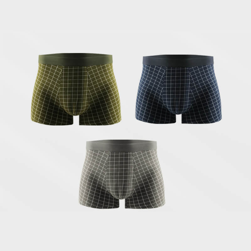 Men's Breathable And Stretchy Ice Silk Cotton Boxers