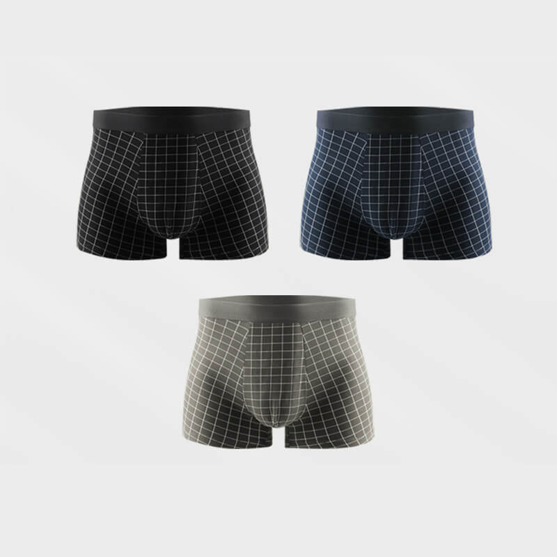 Men's Breathable And Stretchy Ice Silk Cotton Boxers