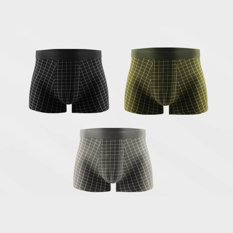 Men's Breathable And Stretchy Ice Silk Cotton Boxers