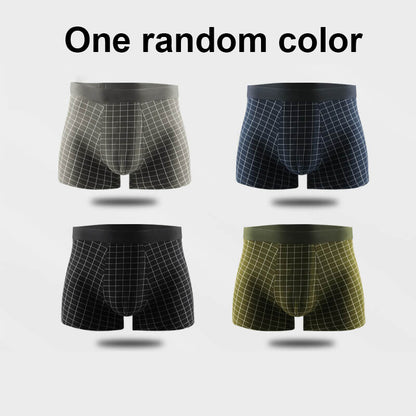 Men's Breathable And Stretchy Ice Silk Cotton Boxers