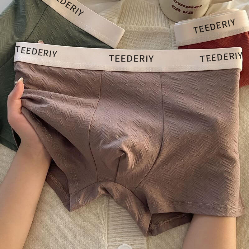 Men's Pure Cotton Breathable Comfortable Solid Color Boxers